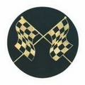 Black / Gold Hologram Mylar Insert - 2" Racing Flags